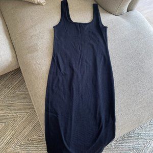 Abercrombie & Fitch - Ribbed Black Midi Dress